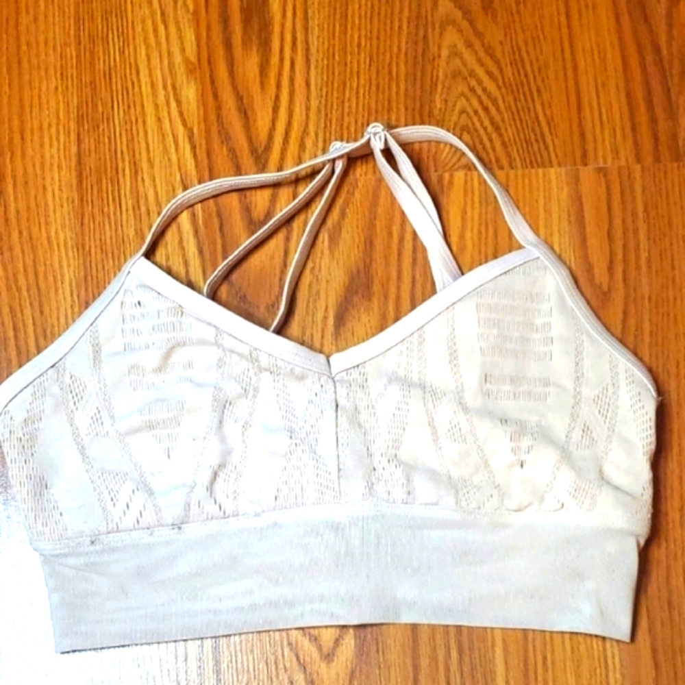 ALO Yoga Cream Strappy Bralette